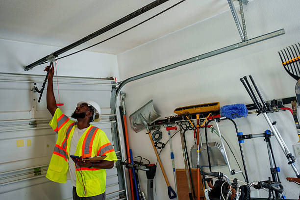Professional Garage Door Panel Replacement technician working in Jefferson County County, ID